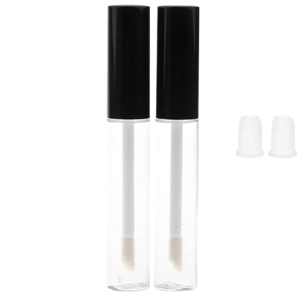 Garrafa vazia para líquido Lip Gloss Tube, recipiente cosmético para óleo, bálsamo labial, DIY, 10ml, 2pcs