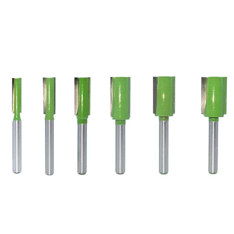 

6pcs 6mm Shank Single Double Flute Straight Bit Milling Cutter for Wood Tungsten Carbide Router Woodwork Tool MC06023