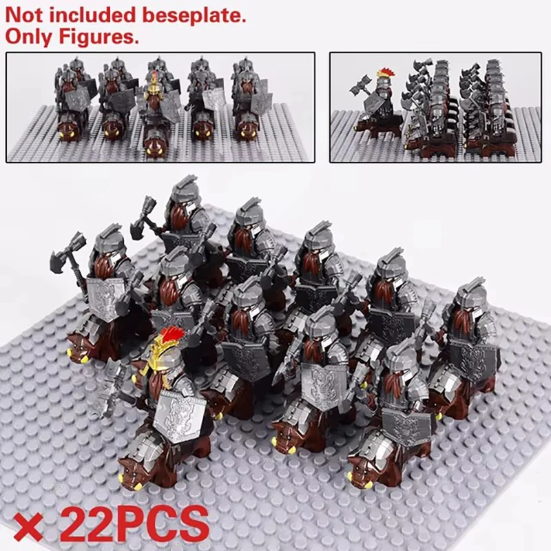 Mini Middeleeuwen Lord Ringen Middeleeuwse Dwerg Everzwijn Geit Chariot Leger Figuren Bouwstenen Bakstenen Kinderen Speelgoed Kerstcadeau