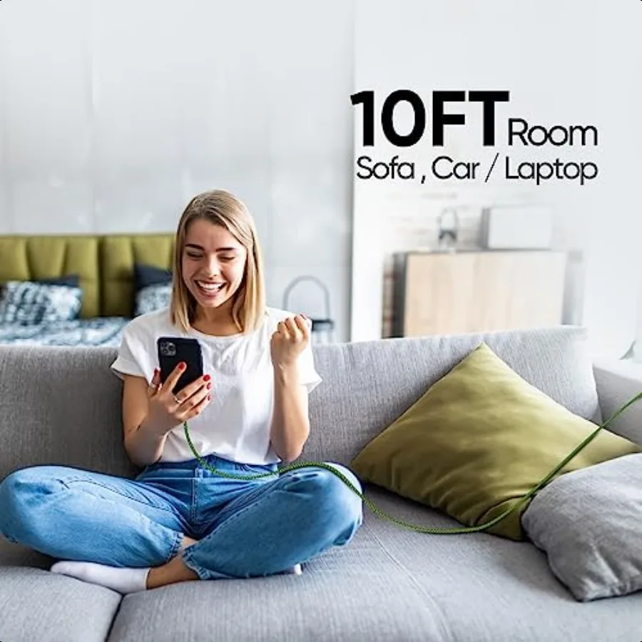 USB نوع C كابل 5 حزمة 10ft USB A إلى نوع C كابل 10 أقدام اضافية طويلة شحن سريع نوع C الحبل شاحن الهاتف لسامسونج غالاكسي