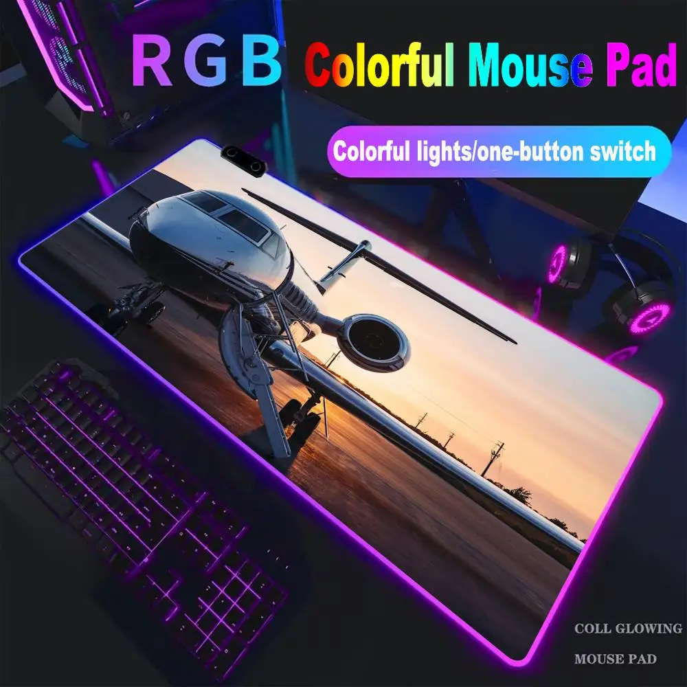 

Airplane Mouse Pad High-end E-sports Mouse Pad Mouse Pad RGB Mouse Pad LED Pc Large Student Writing Pad Gamer Luminous Desk Ma