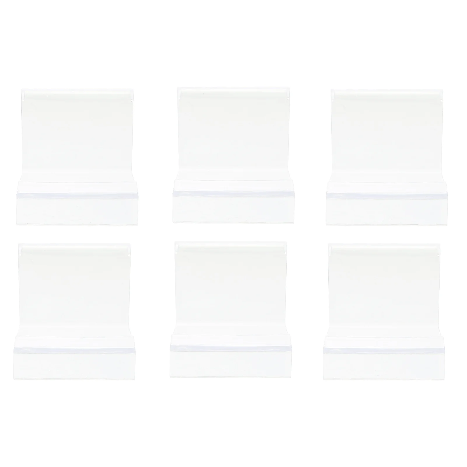 

6pcs Plastic Wallet Rack Desktop Organizer Thickened Shelf For Retail Store Supplies Trapezoidal Stand Business Cards Holder