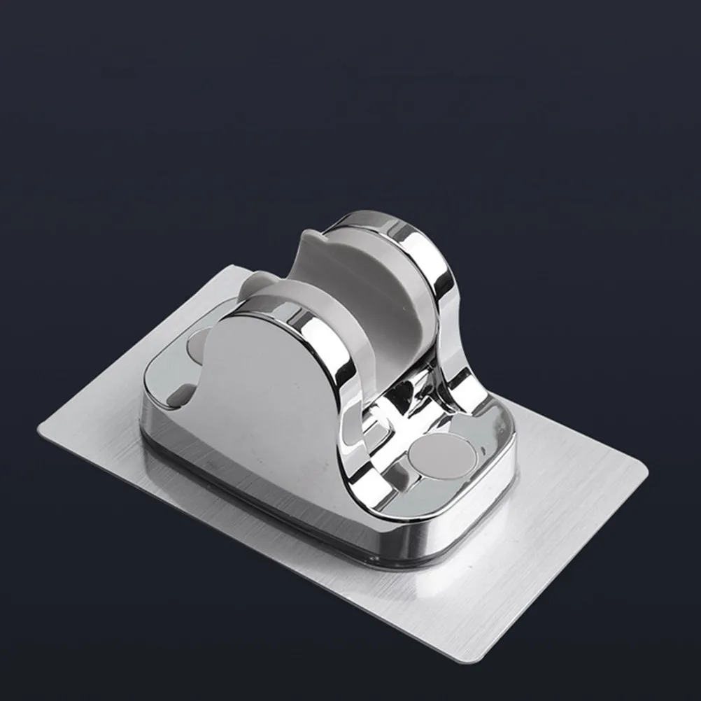 Strong Adhesive Shower Head Holder Bracket Punch-Free 5-Position Adjustable ABS Plastic Wall Mount for Home Hotel Bathroom