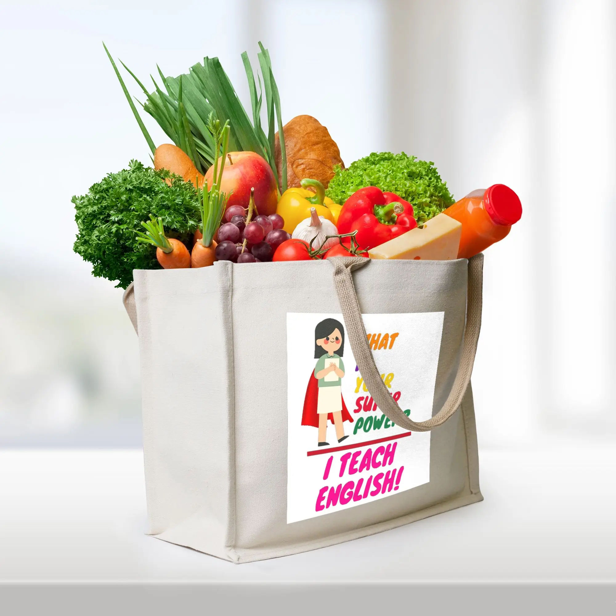 

Сумки для покупок с надписью «Учитель английского языка» из холщовой ткани, женская сумка-тоут, дорожная сумка через плечо