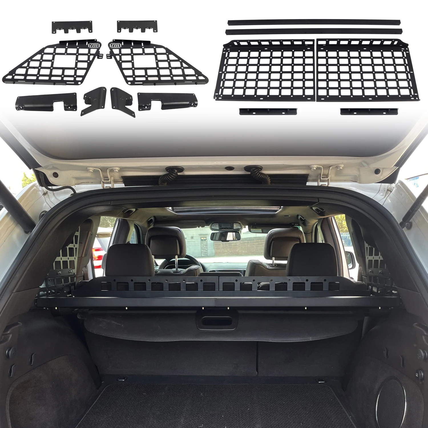 

For Jeep Grand Cherokee 2011-2022 Rear Cargo Modular Storage Panel System Trunk Shelf Kit Car Accessories