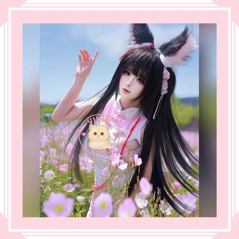 

Game Azur Lane Anime Cosplay Costume Role Playing Sexy Pink Cheongsam Outfit for Women Adult Comic Con Party Halloween Party Set