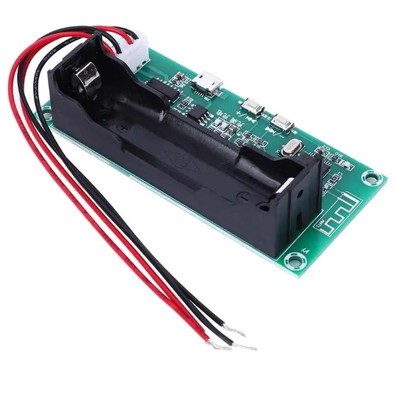 PAM8403 Amplifier Board 2*3W 2.0 Channel Stereo Class D Audio Amplifier Bluetooth 5.0 18650 Battery Holder Speaker A153