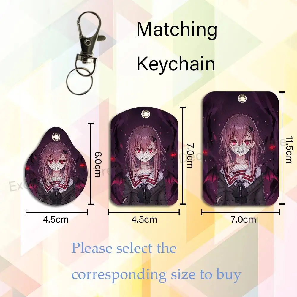 A-Aoi M-Mukou T-Totono Premium PU Leather Card for Daily Use Holder Card Case with Metal Carabiner Customizable Design view 5