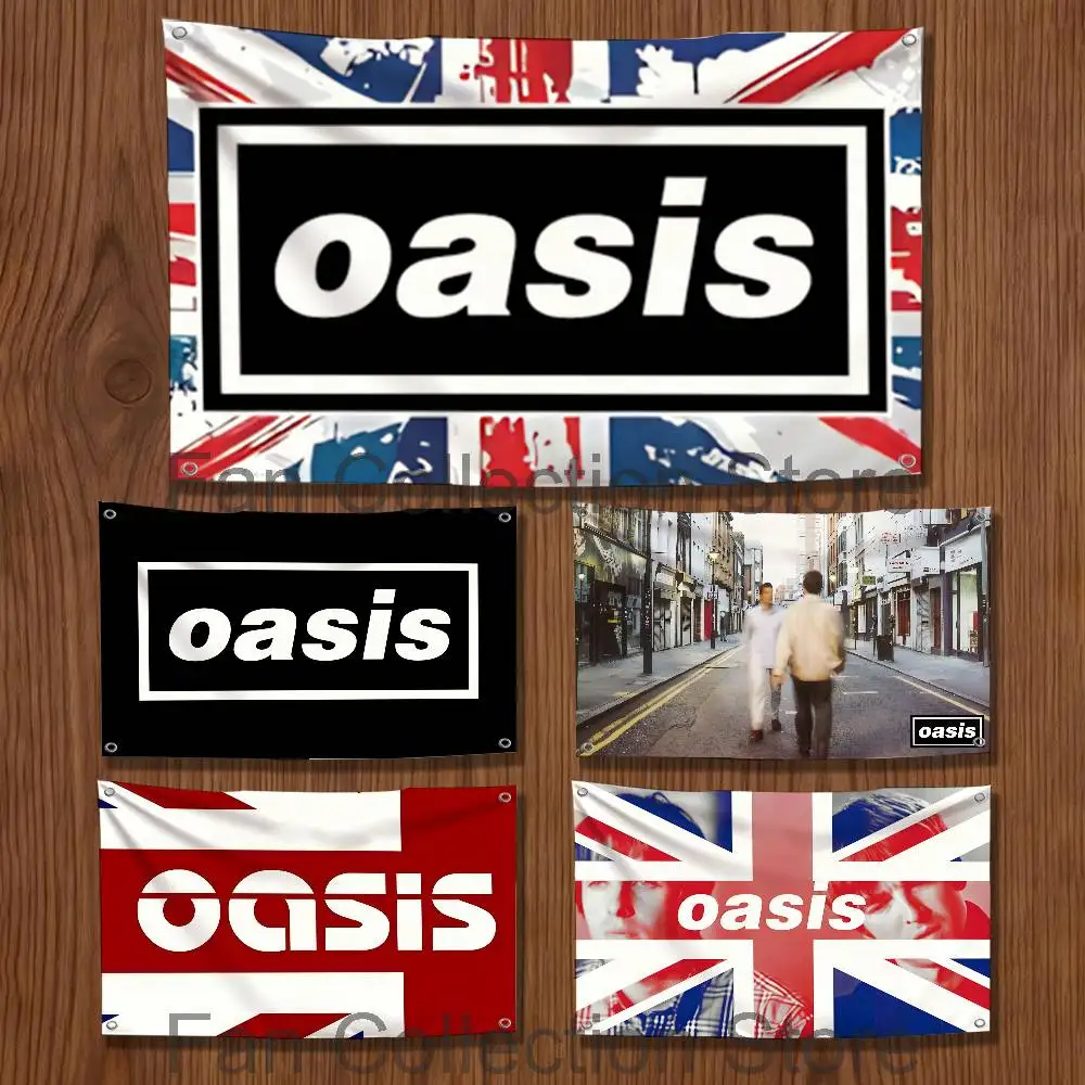 Band O-Oasis Flag Tapestry Banner For Bedroom Outdoor Living Room Restaurant Bar Wall Decor Party