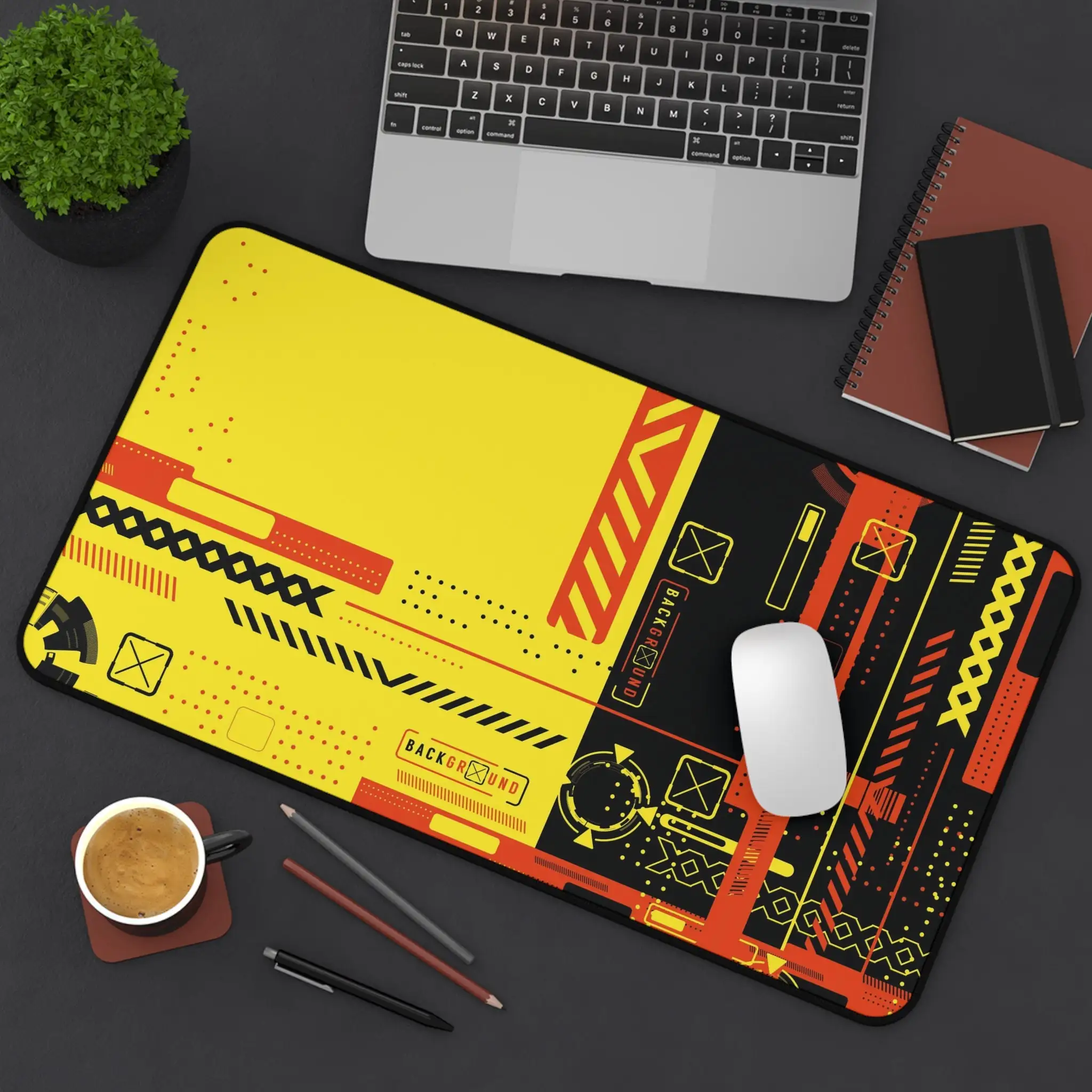 

Yellow Art Game Desk Mat, Non-slip and Waterproof Gaming Mouse Pad, Minimalist Office Decoration Mat,a Perfect Gift for Friends.