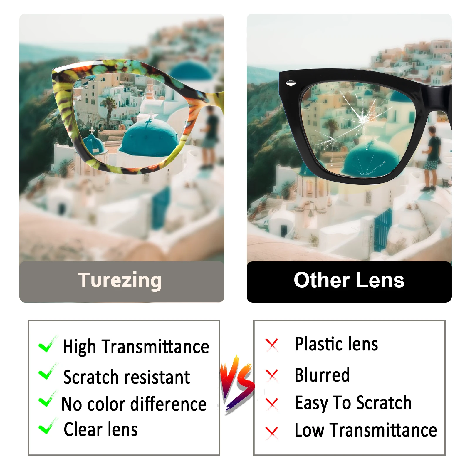 نظارات القراءة Turezing تصميم عالي الجودة نظارات طبية لقارئ المفصلي الربيعي مع طباعة نمط