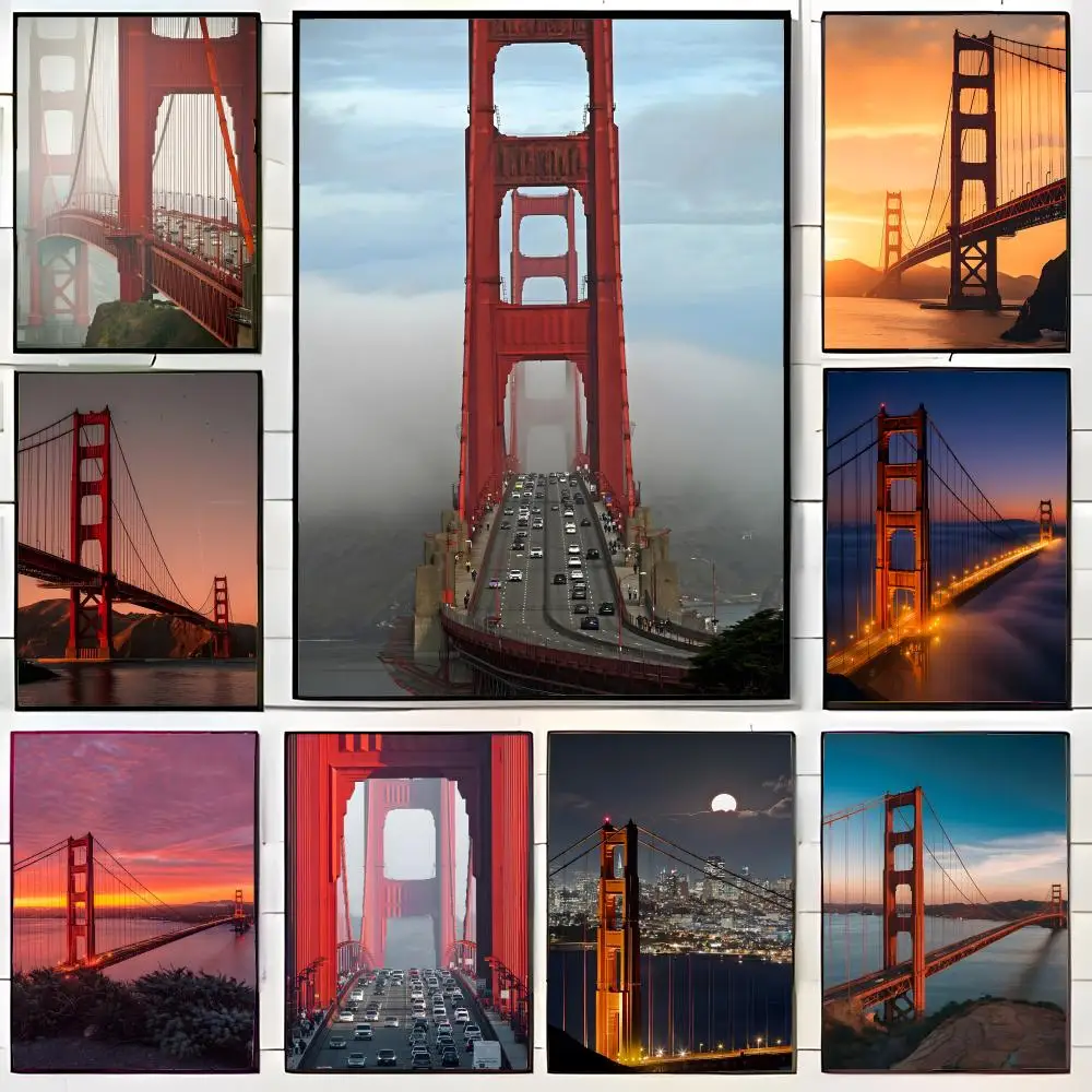 Landmark San Francisco Golden Gate Poster Wall Art Print Decorative Mural Home Decor Gift Unframed