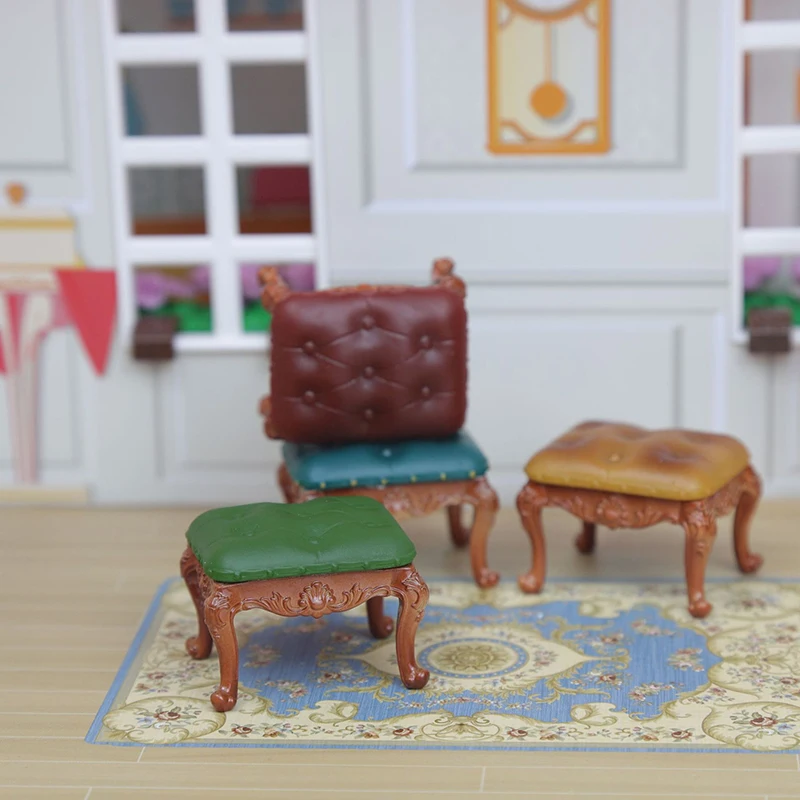 Meubles miniatures de maison de courses, chaises, accessoires vintage, jouet, ornement