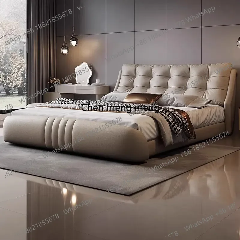 150x200 180x200 cm Modern Luxury Leather Double Bed 2 People Full Size Bed Frame Beds Bases And Bed Frames Bedroom Furniture