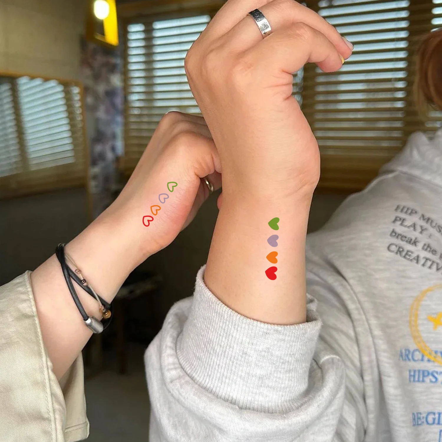 10 Sheets Temporary Tattoo Stickers -Waterproof & Easy Removal Summer Dopamine Color Palette, Party Accessories, Playful Motifs