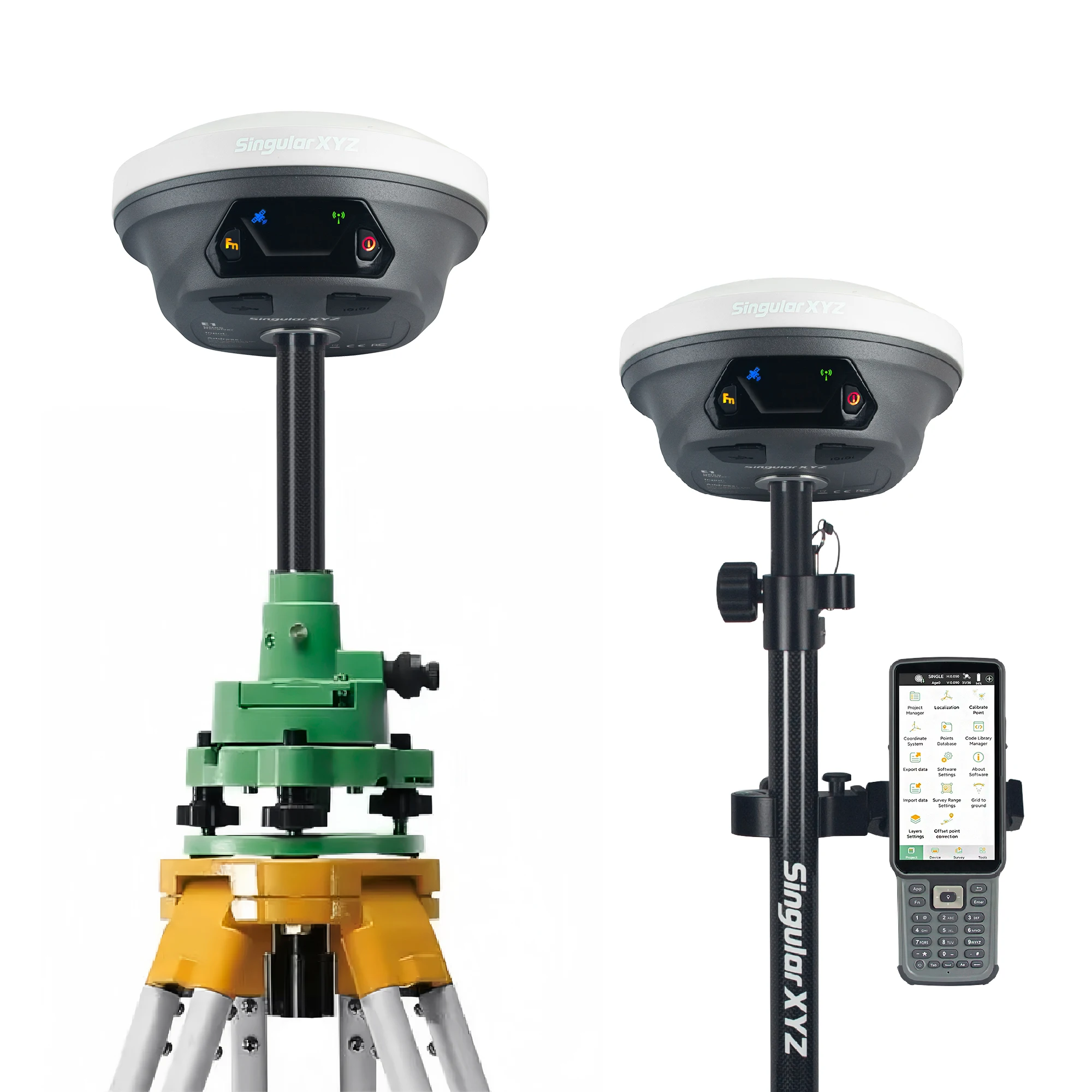 E1 RTK GNSS Survey Equipment 20 Hours Endurance RTK GNSS GPS with IMU Rover & Base Handheld Collector with Survey Software GNSS