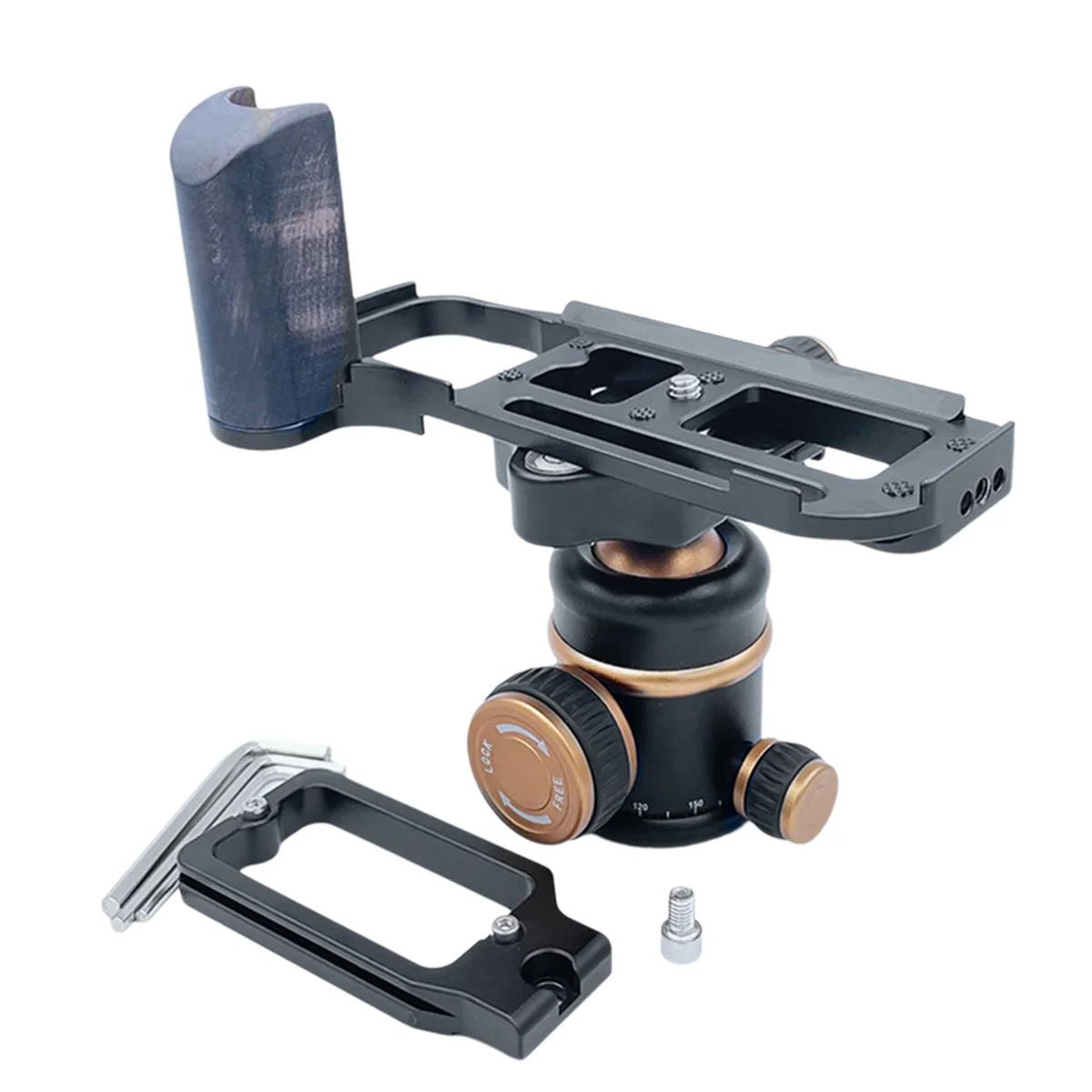 POSV-Camera لوحة الإفراج السريع L قوس L-شكل قبضة اليد العمودية مع 1/4 بوصة ترايبود المسمار لكاميرا نيكون DF أسود