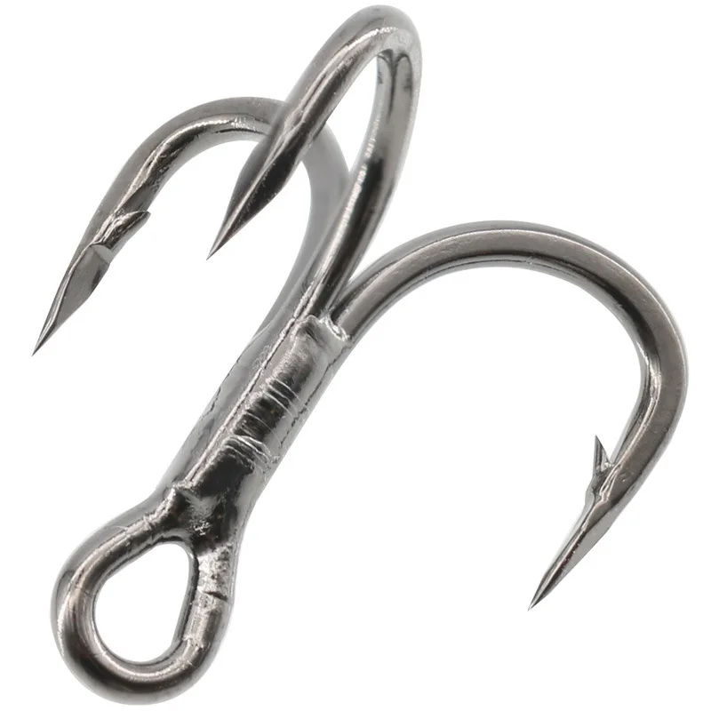 

6X Treble Hooks - Black Nickel Coated,Strong & Sharp Fishing Tackle,8#, 6#, 4#, 2# Sizes Fishing Tackle wholesalers