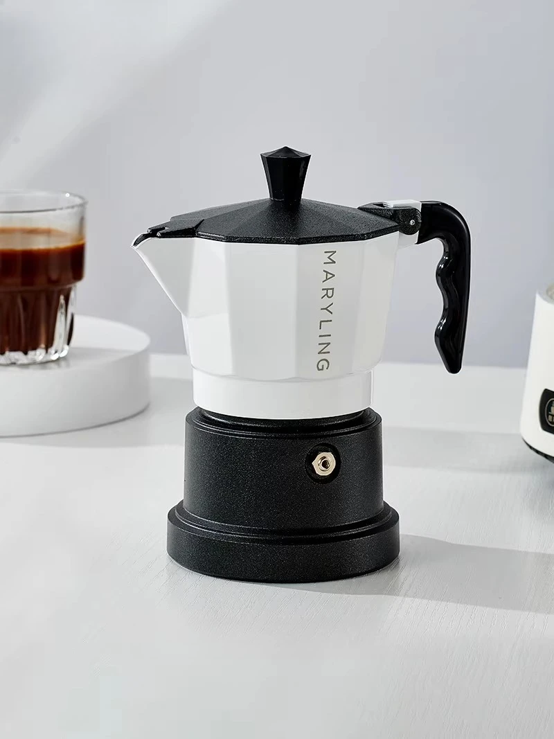 MARYLINGCaffe Italian Manual Moka Pot Single Valve 3 Cups Espresso Maker