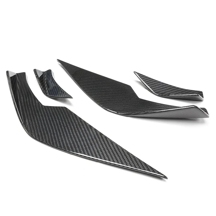

100% Dry Carbon Fiber VS Style Side Splitters Trims Front Bumper Canards For BMW G80 G82 G83 M3 M4 2021+ Car Accessories