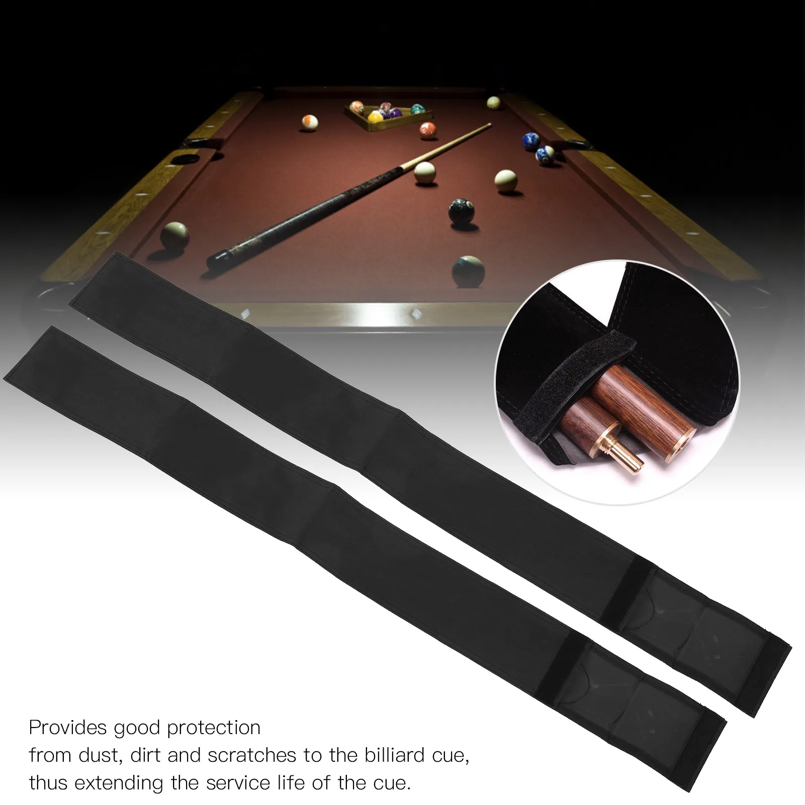 

1/2 Type Billiard Cue Storage Bag Pool Table Stick Carrying Case with Adjustable Belt Adjustable Pool Cue Bag