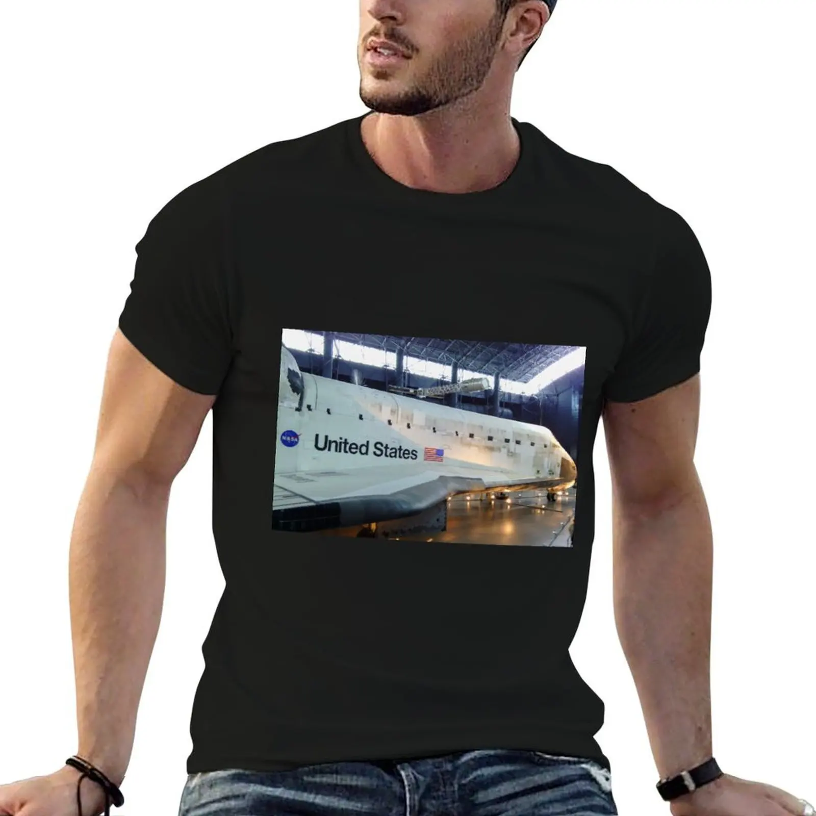 Space Shuttle Challenger Photo Smithsonian Space Amex Museum T-Shirt Anti-Pilling Casual T-Shirt