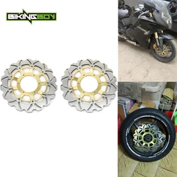 BIKINGBO CBR 600 F F4i SuperSport F4 01-07 CB900F Hornet 919 02-06 VTX 1800 02-11 03 04 05 08 09 Front Brake Discs Disks Rotors