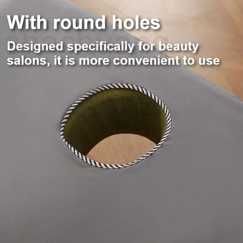 Waterproof Oil Proof Massage Bed Sheet with Face Hole Elastic Fitted Massage Beds Covers for Beauty Salon SPA Massage Покрывало