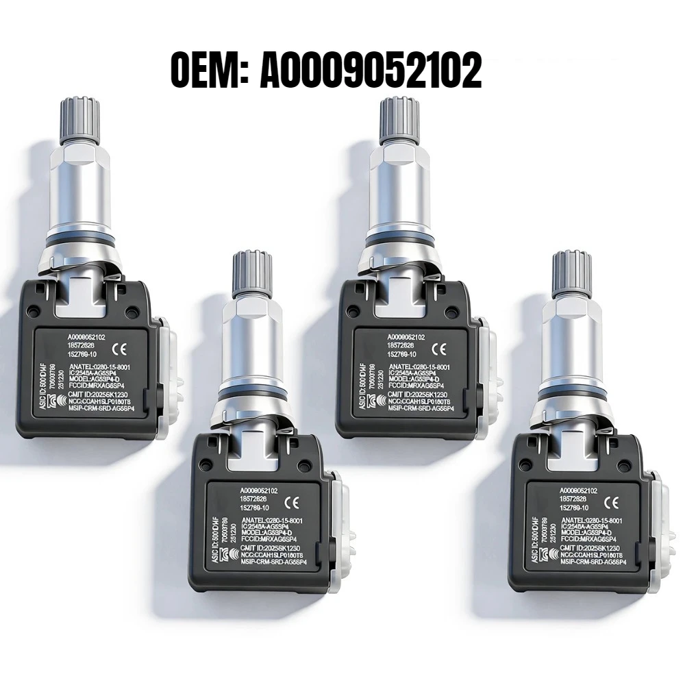 

4PCS For Mercedes-Benz E-Class W213 2016-2023 TPMS Sensor Tire Pressure Monitoring Sensor A0009052102 433MHZ