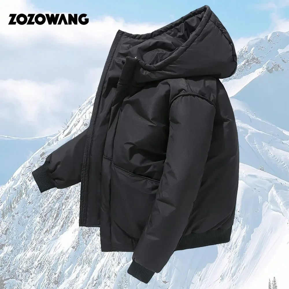 ZOZOWANG-Parka décontractée en duvet de canard blanc pour homme, manteau à capuche en plumes d\'oie, vestes optiques chaudes et imperméables, hiver