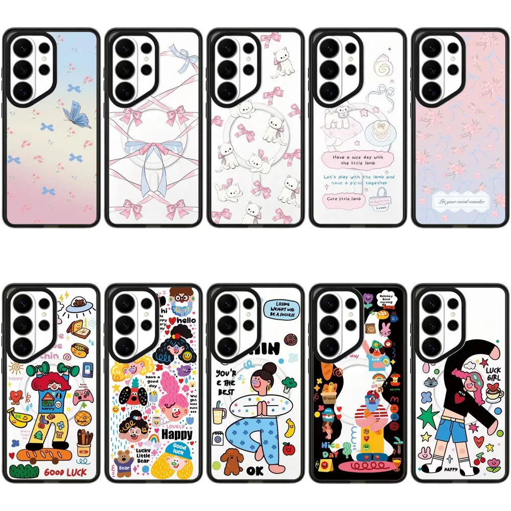 6071728 Acrylic Case for Samsung Galaxy S26 S25 S24 S23 Ultra S26U S24+ S25+ S26 Plus Protective Case