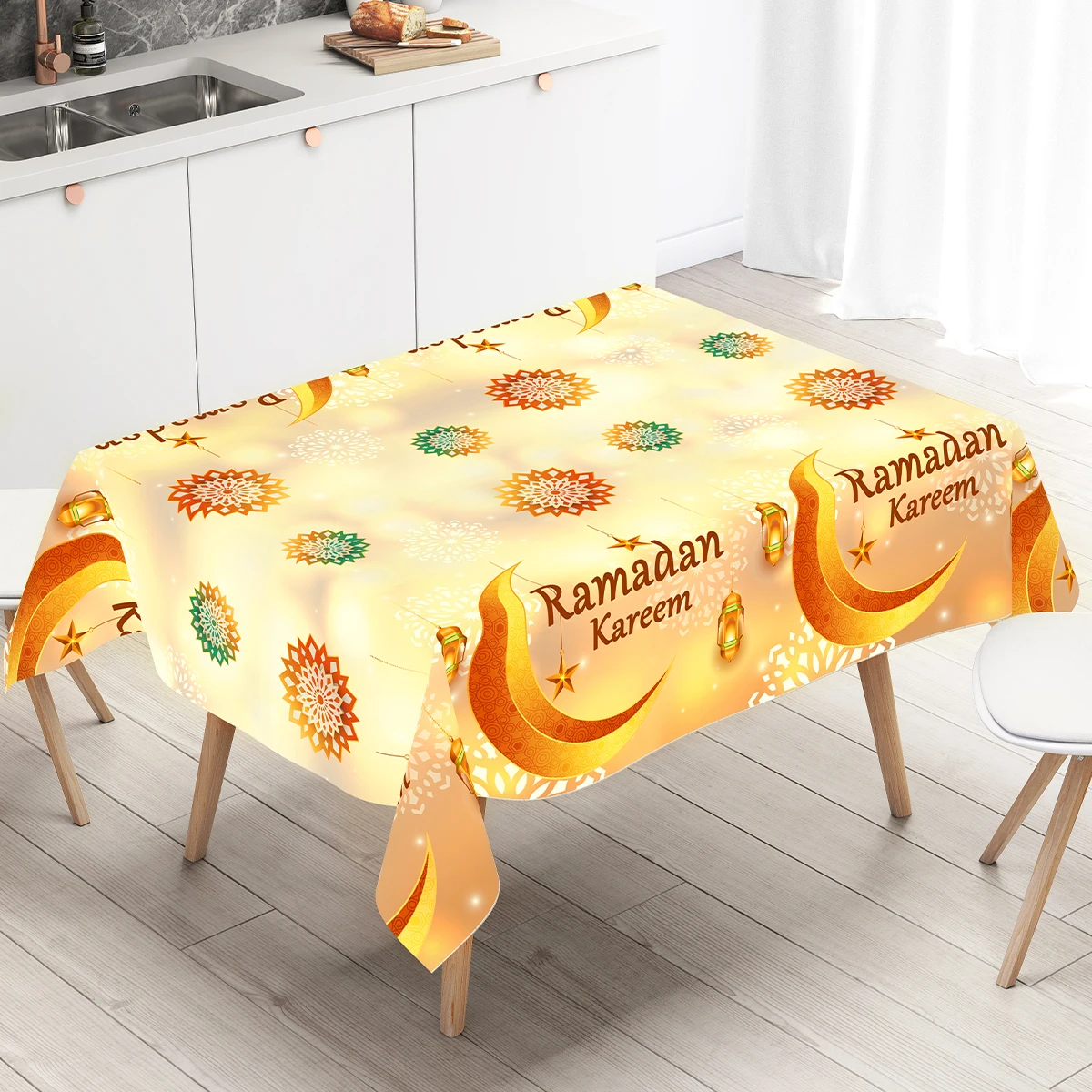 

EID Mubarak Ramadan Plastic PE Tablecloth Ramadan Decor For Home 2025 Ramadan Kareem Islamic Muslim Party Eid Al Adha Gifts