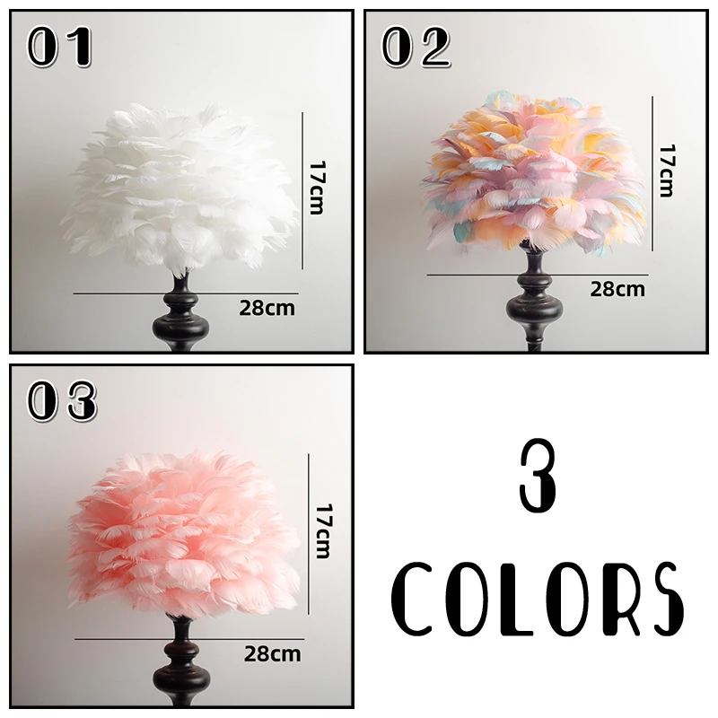 

Настольная лампа в скандинавском стиле с абажуром из перьев, роскошный романтический декор для спальни, отеля, дома, новинка