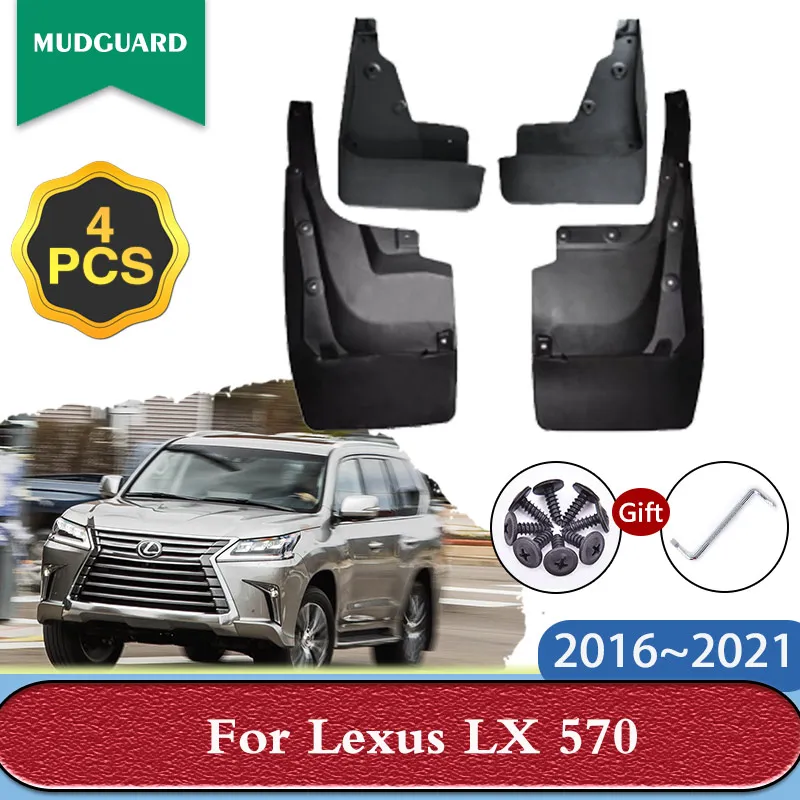 

Car Mudguards for Lexus LX 570 LX570 J200 2016~2021 Accessories Mudflaps Splash Guards Front Rear Wheels Mud Flaps Fender 4Pcs