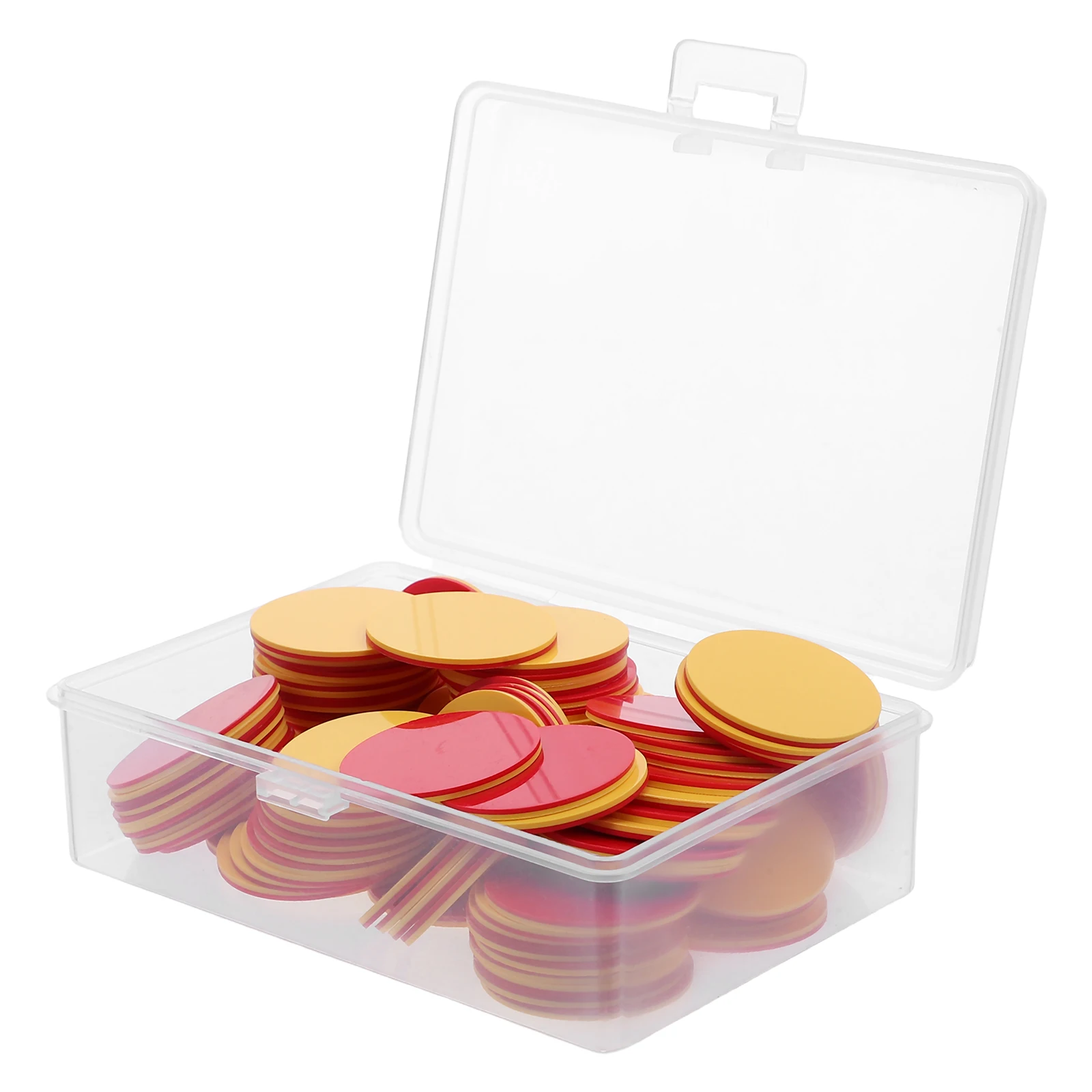 

100Pcs Two-Color Red Yellow Plastic Counters Math Manipulatives for Kids Counting Sorting Educational Tools Classroom