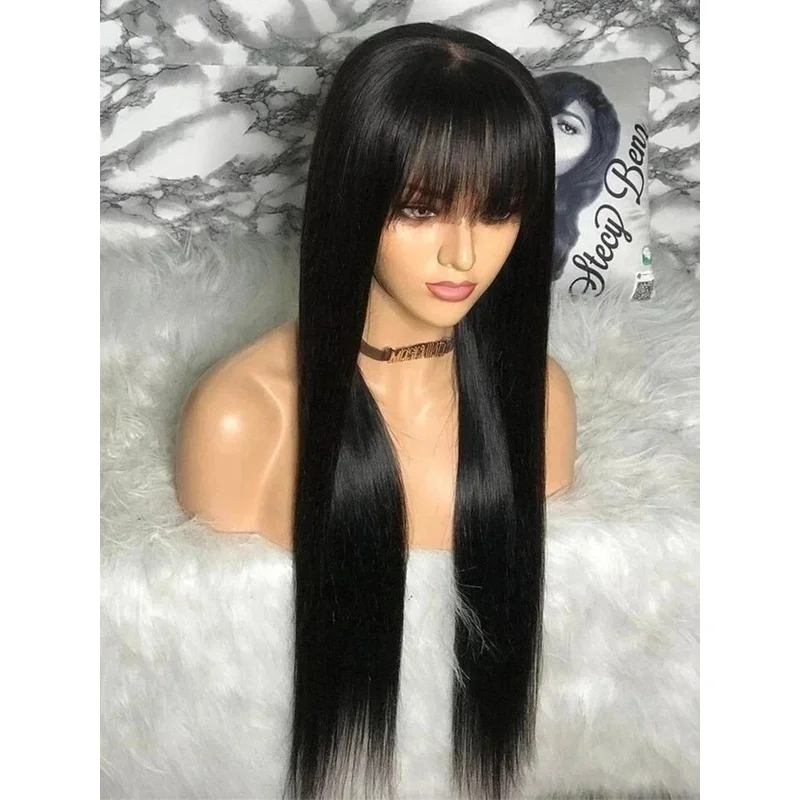 Hair New Fashion Sexy Women's Long Natural Black Straight Wigs 24 In