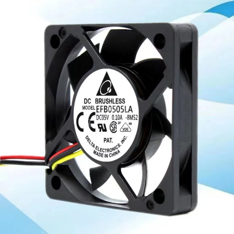 Ventilador DC Mute, 5V, 5010, 5cm, Efb0505la