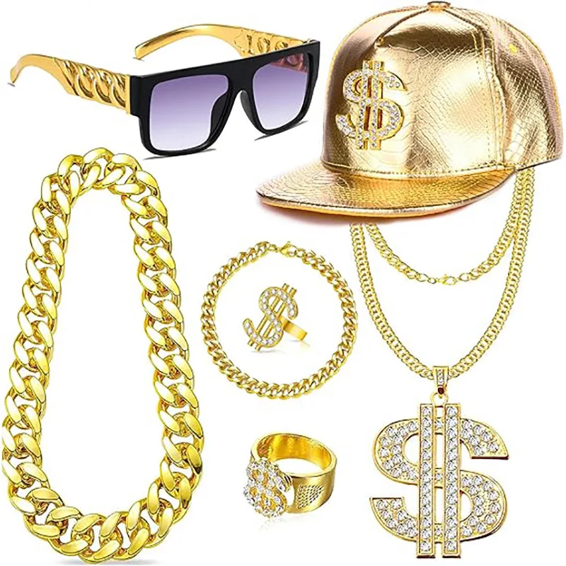 Hat Gold Dollar Symbol Korean Edition Trendy Brand Hip Hop   Flat Edge  Sun Hat Baseball Hat Accessories