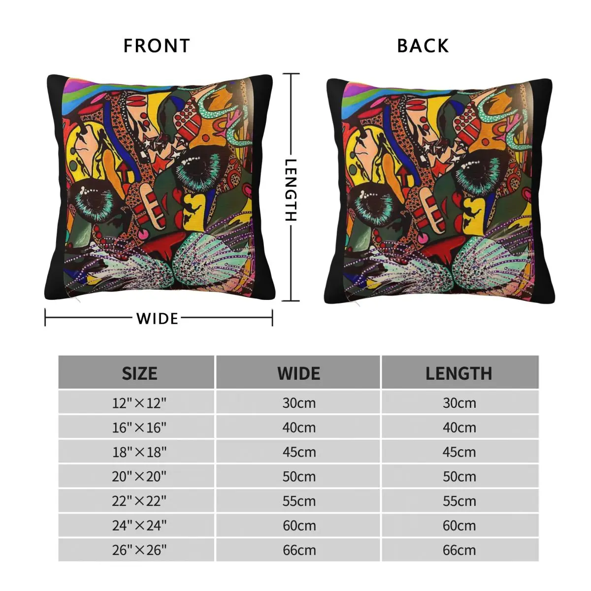 Cat Feline Rainbow Eyes Whiskers Square Pillowcase Polyester Linen Velvet Pattern Zip Decor Bed Cushion Cover 45x45