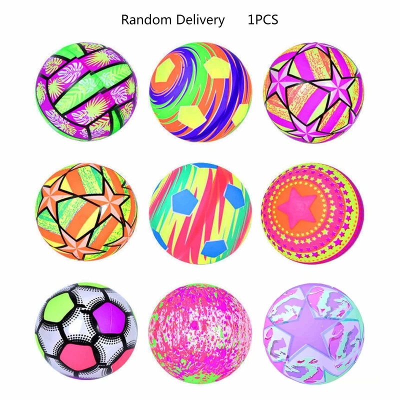 Glow Up Ball Kick Bouncy Ball Sports Soccer Football Easy Inflate Color Assorted Autistic Children Kick Toy Night Gadget