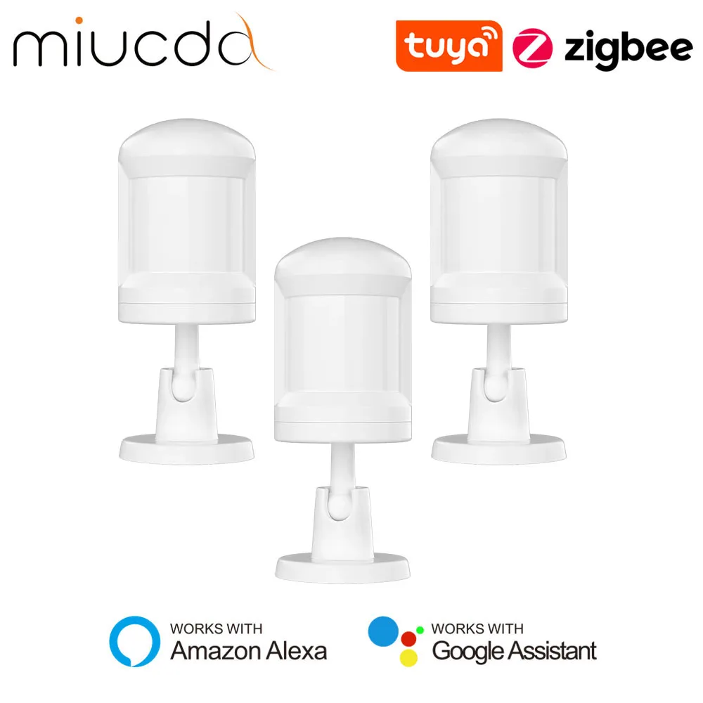 MIUCDA Tuya ZigBee PIR Motion Sensor Smart Home Wireless Infrared Detector Burglar Alarm Sensor Work For Alexa Google Home