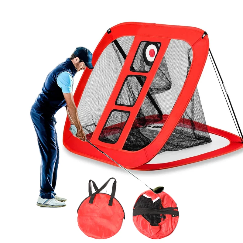 

Wholesale Foldable Outdoor Swing Training Golf Practice Chipping Target Net With Mat and Ballspromote sales