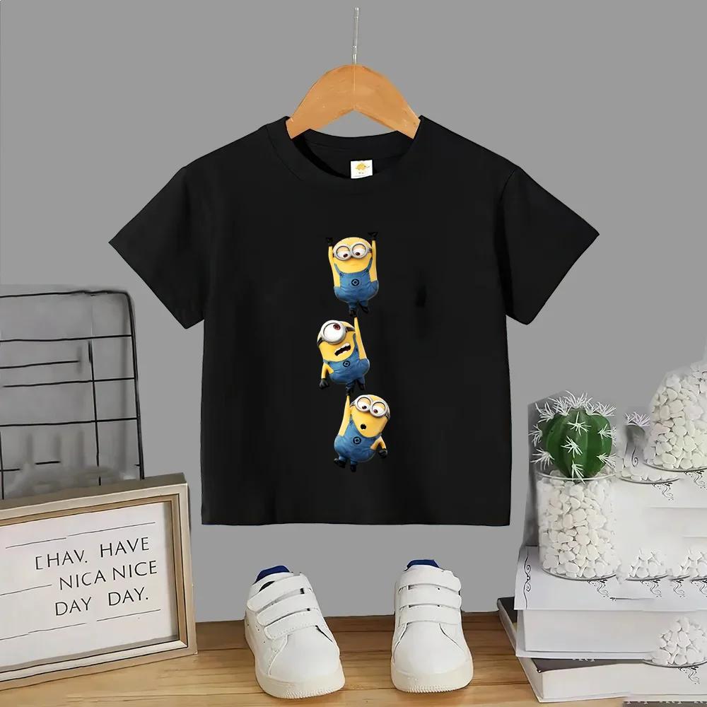 

ONE IN A MINION Cute Print Summer Kids T-shirt Brand Cotton Boys and Girls Short Sleeve High Quality Fashion Trend Cartoon Tops