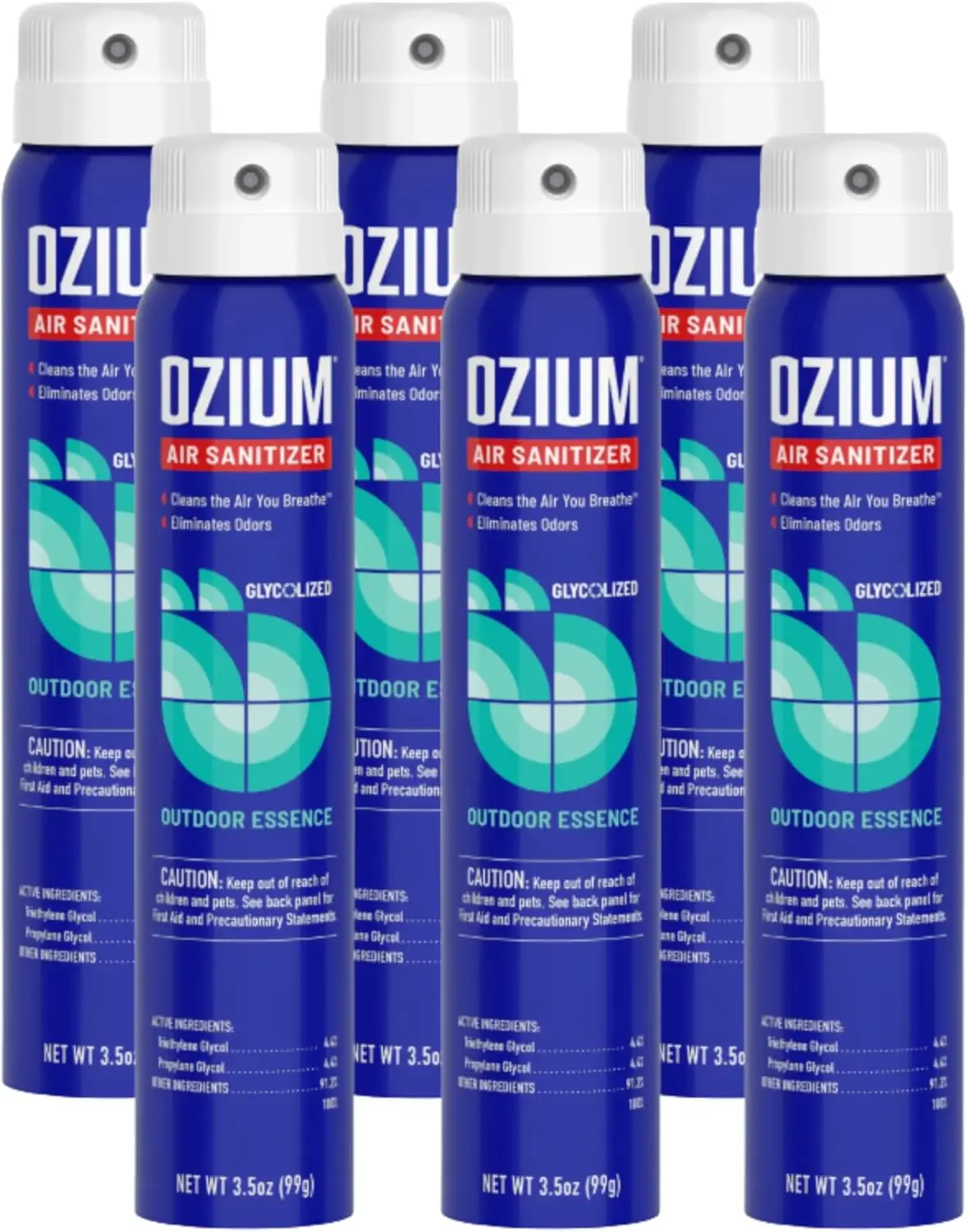 

3.5 Oz Air Sanitizer & Odor Eliminator for Home, Car, Office - Outdoor Scent, 6 Pack