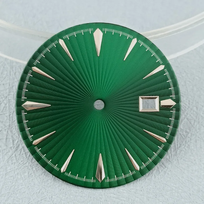 35mm dial Green Black Brown Blue White suitable for fit NH series 35 36 movement Single calendar face custom logo watch parts image 4