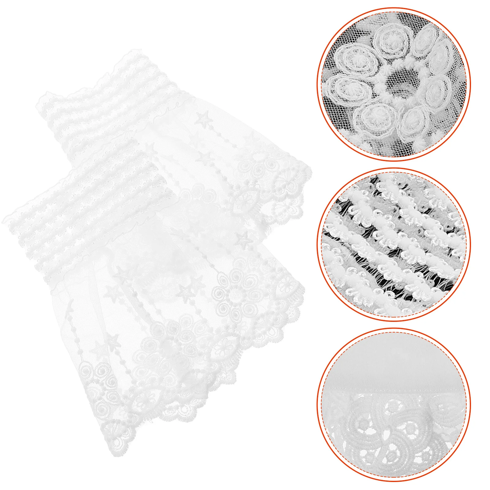

1Pair Lace Wrist Cuff Layered Floral Ruffle Detachable False Sleeves Bridal Wedding Prom Gloves Women Lace Wrist Cuff