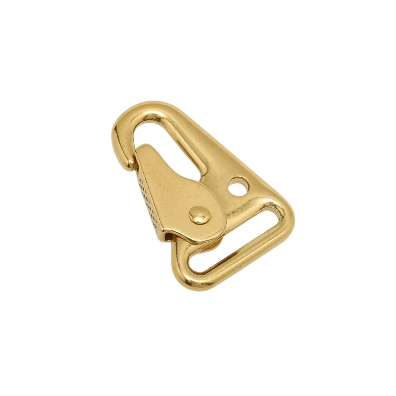 Solid Brass Carabiner Snap Hook Hawksbill Shape Buckle Trigger Clip Clasps for Backpack Bag Strap Parts Pet Leash Accessories