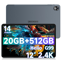 DOOGEE T40 Pro Tablet 12 ''IPS 2.4K 20GB(8 + 12) 512GB Android 14 Helio G99 6nm 10800mAh 18W Charge Quad Speaker 7.6mm ultra-thin