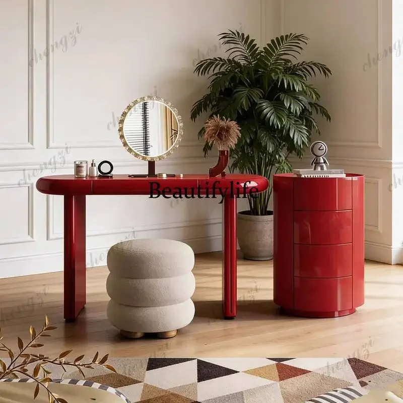 M138 Simple Makeup Table Narrow Minimalist Modern Storage Makeup Table Bedroom Adult Lounges Coiffeuse Chambre Furniture Home