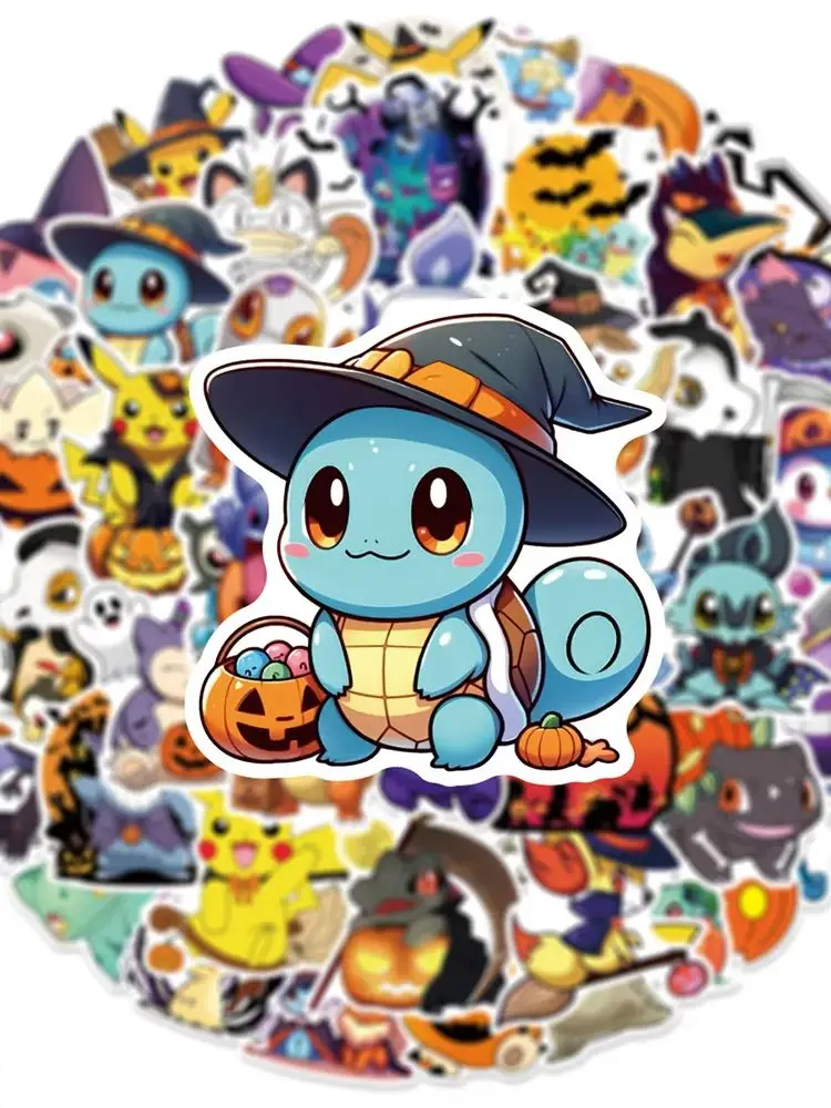 10/30/50 Stück Niedliche Pokemon Anime Aufkleber Wasserfeste Graffiti Skateboard Handy Pikachu Cartoon Halloween Sticker Aufkleber Spielzeug